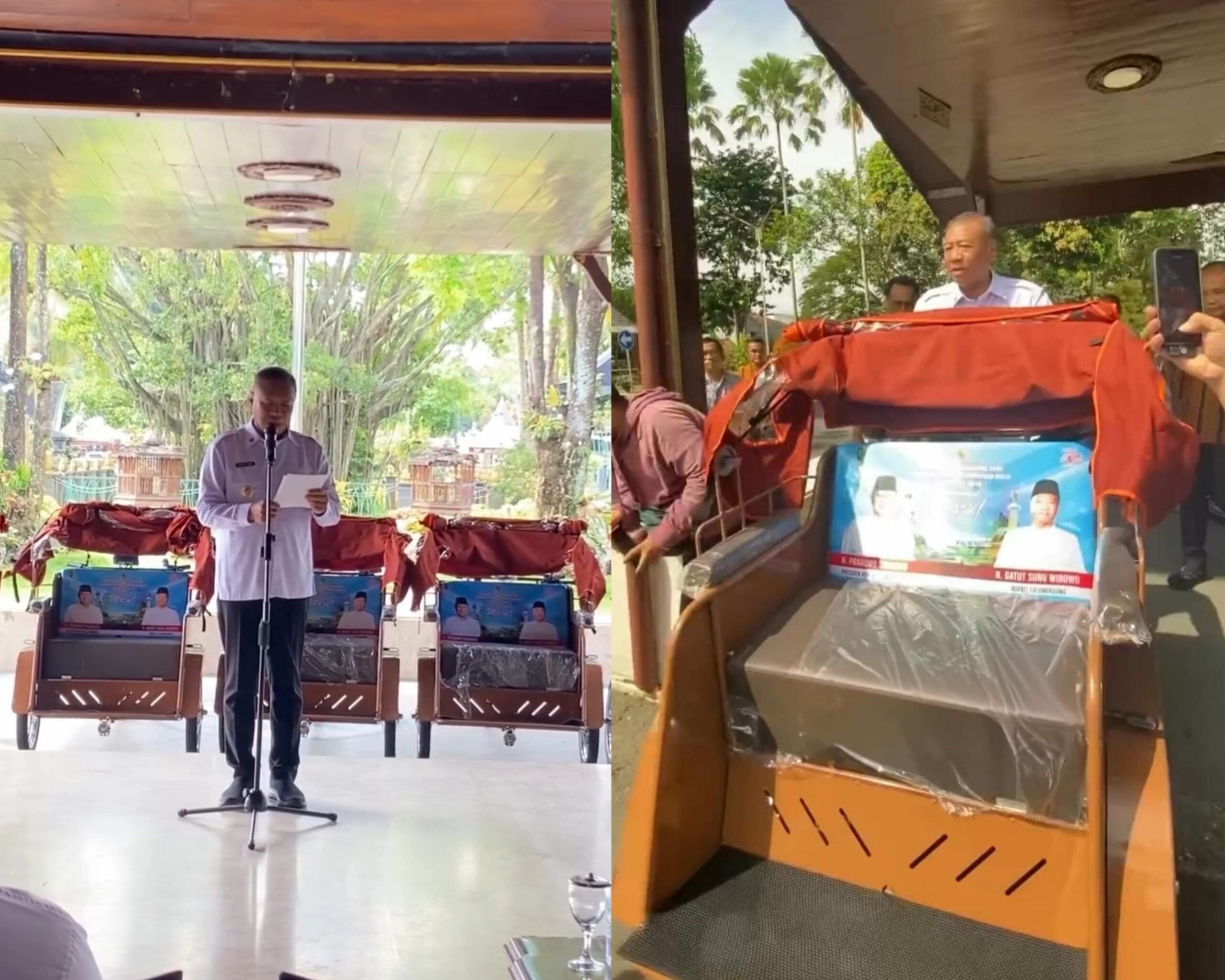 Resmikan Pelatihan 200 Unit Becak Listrik Bantuan Presiden Prabowo di Tulungagung